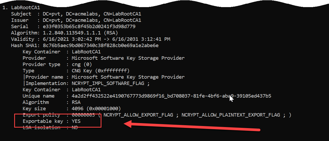 CA Discovery Results
