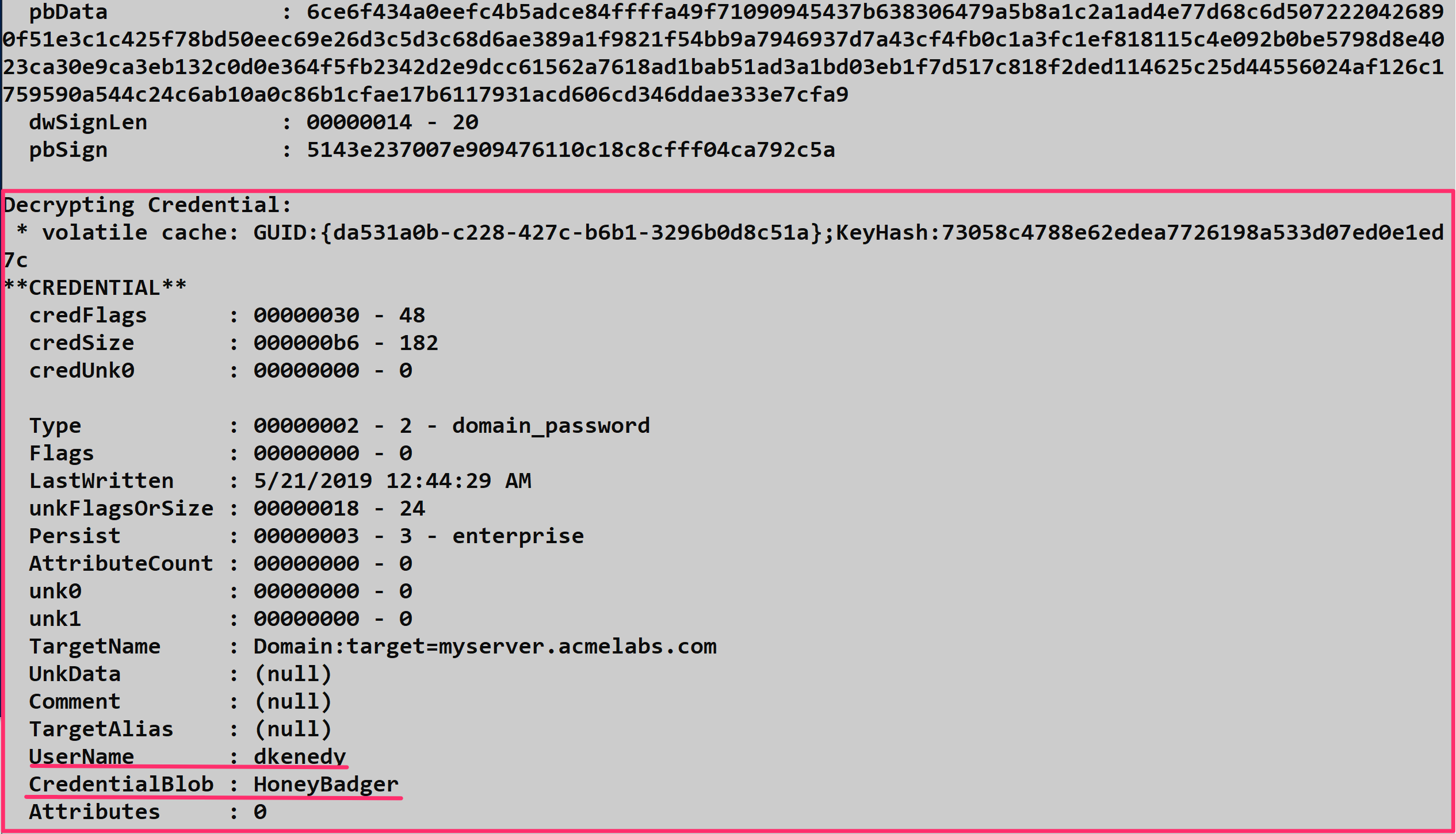 Full Credential Decryption